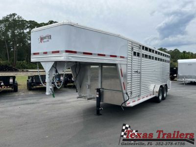 New LIVGN14K20 FRONTIER 7' X 20' ALUMINUM GOOSENECK STOCK TRAILER