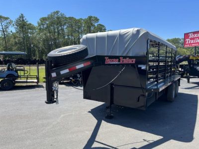 New ST1612G TEXAS TRAILERS 16' GOOSENECK STOCK TRAILER