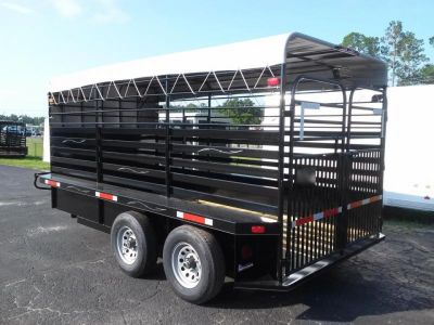 New ST1410B TEXAS TRAILERS 14' BUMPER PULL STOCK TRAILER