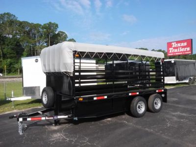 New ST1410B TEXAS TRAILERS 14' BUMPER PULL STOCK TRAILER