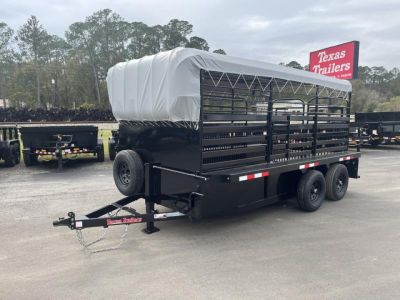 New ST1410B TEXAS TRAILERS 14' BUMPER PULL STOCK TRAILER
