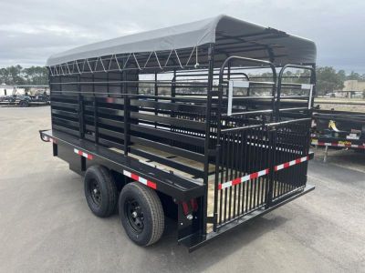 New ST1410B TEXAS TRAILERS 14' BUMPER PULL STOCK TRAILER