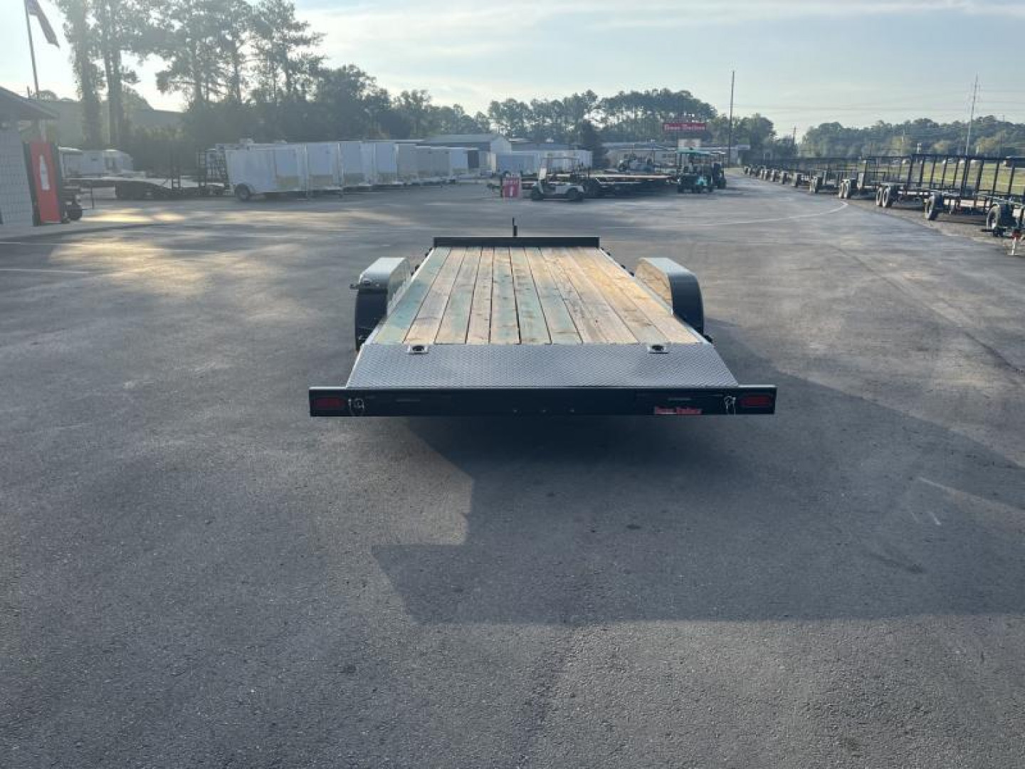 New CH1870 TEXAS TRAILERS 6'10" X 18' CAR HAULER W/ SLIDE OUT RAMPS