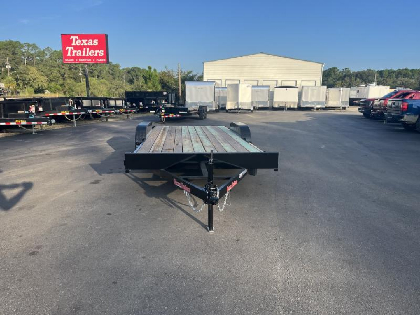 New CH1870 TEXAS TRAILERS 6'10" X 18' CAR HAULER W/ SLIDE OUT RAMPS