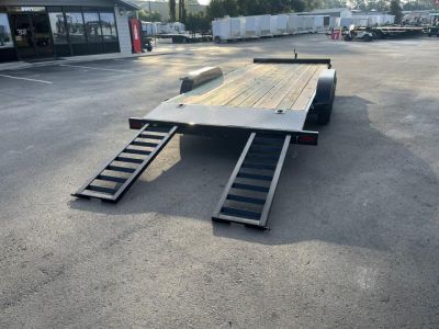 New CH1870 TEXAS TRAILERS 6'10" X 18' CAR HAULER W/ SLIDE OUT RAMPS