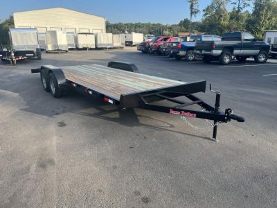 New CH1870 TEXAS TRAILERS 6'10" X 18' CAR HAULER W/ SLIDE OUT RAMPS