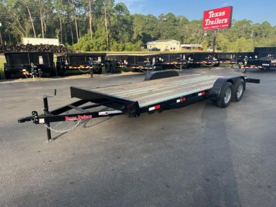 New CH1870 TEXAS TRAILERS 6'10" X 18' CAR HAULER W/ SLIDE OUT RAMPS