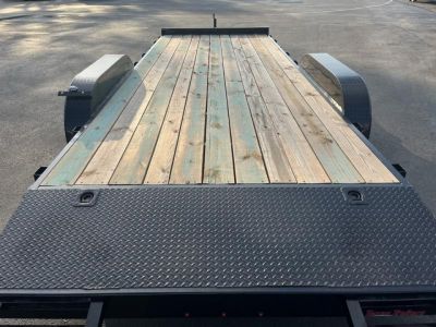 New CH1870 TEXAS TRAILERS 6'10" X 18' CAR HAULER W/ SLIDE OUT RAMPS