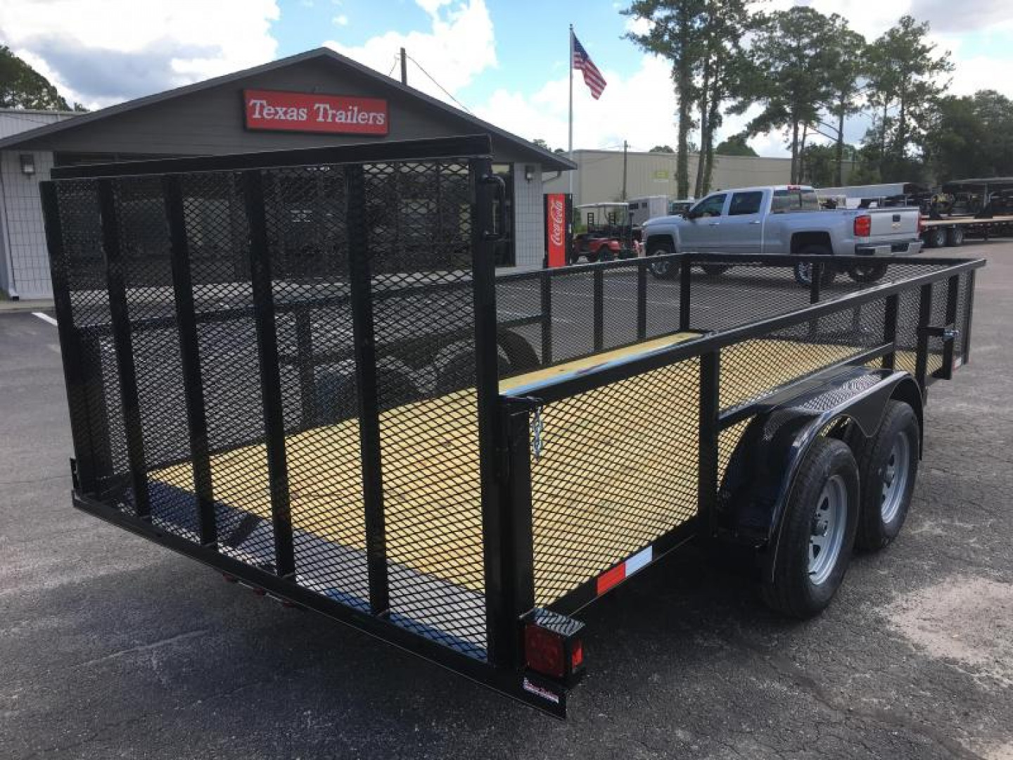 New LM61870 TEXAS TRAILERS 6'10" X 18' LAWN MAINTENANCE TRAILER
