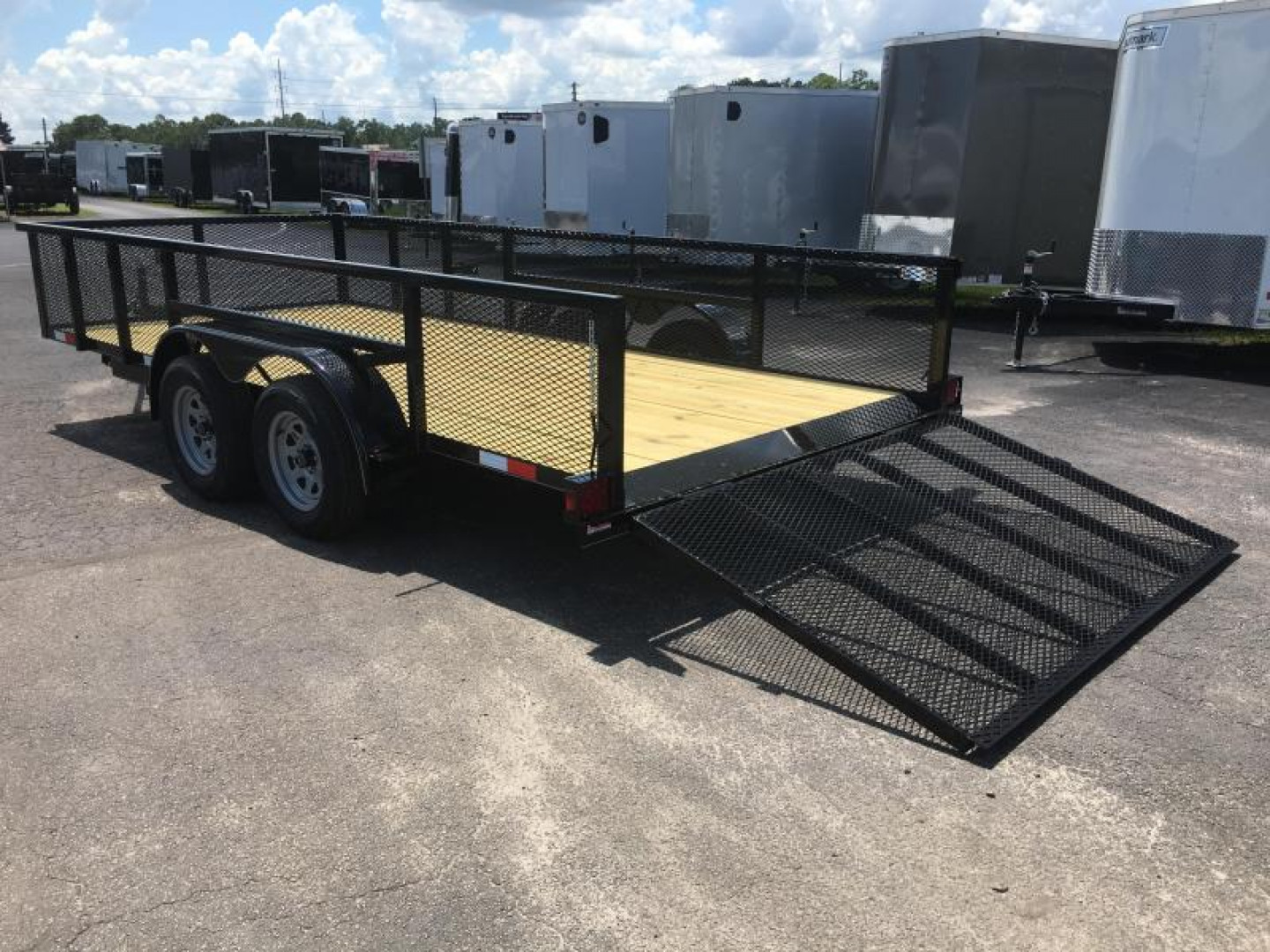 New LM61870 TEXAS TRAILERS 6'10" X 18' LAWN MAINTENANCE TRAILER