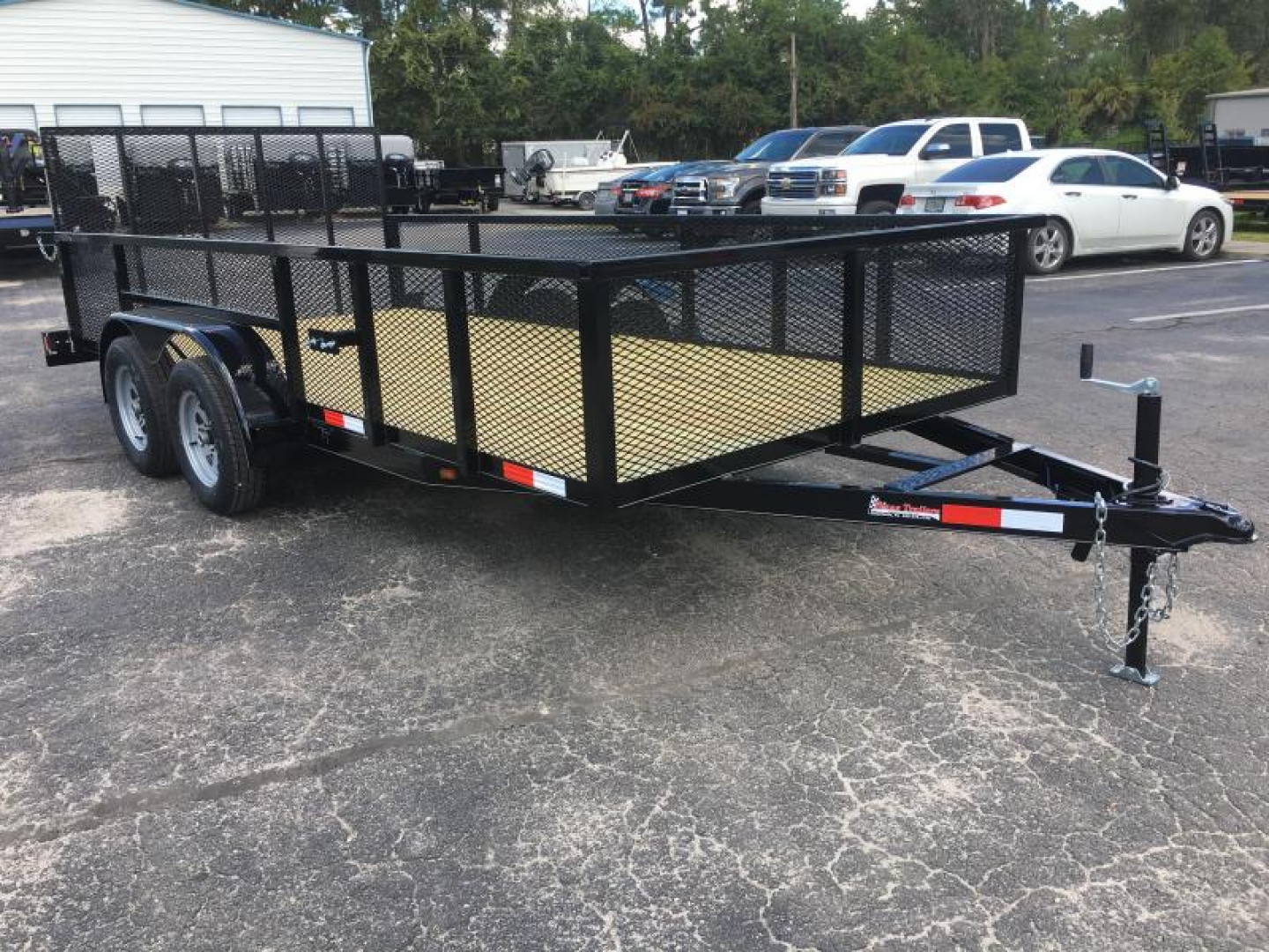 New LM61870 TEXAS TRAILERS 6'10" X 18' LAWN MAINTENANCE TRAILER