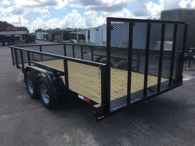 New LM61870 TEXAS TRAILERS 6'10" X 18' LAWN MAINTENANCE TRAILER
