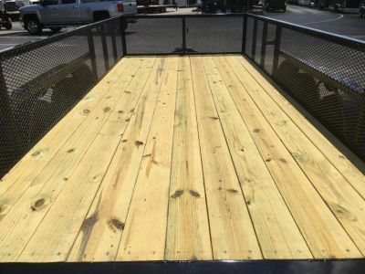 New LM61870 TEXAS TRAILERS 6'10" X 18' LAWN MAINTENANCE TRAILER