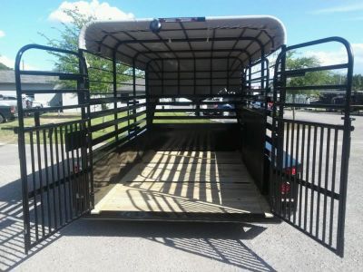 New ST1210G TEXAS TRAILERS 12' GOOSENECK STOCK TRAILER W/ OPEN BULKHEAD