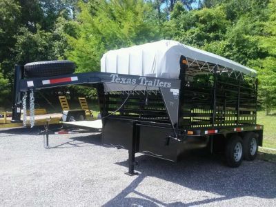 New ST1210G TEXAS TRAILERS 12' GOOSENECK STOCK TRAILER W/ OPEN BULKHEAD