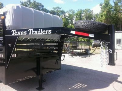 New ST1210G TEXAS TRAILERS 12' GOOSENECK STOCK TRAILER W/ OPEN BULKHEAD