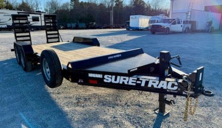 New 2025 Sure-Trac 7x18 (15+3) 15.4K Equipment Trailer