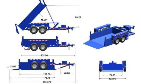 New Air-Tow 3D-12 Drop-Deck Dump Trailer