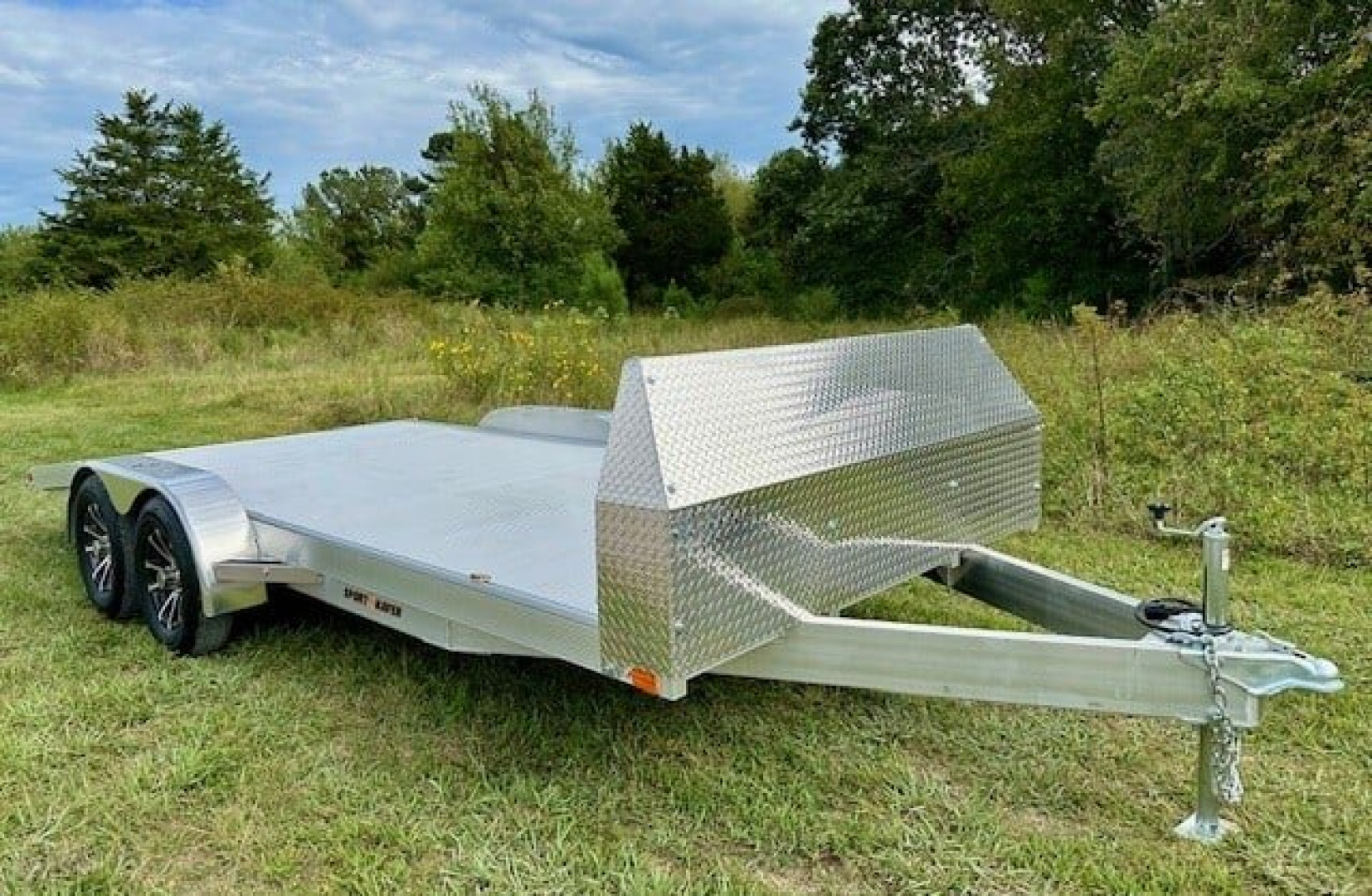 New Sport Haven 7x18 Aluminum Deluxe Car Trailer