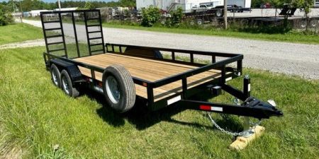 New 2024 Sure-Trac 7x18 Tube Top Utility Trailer 10K