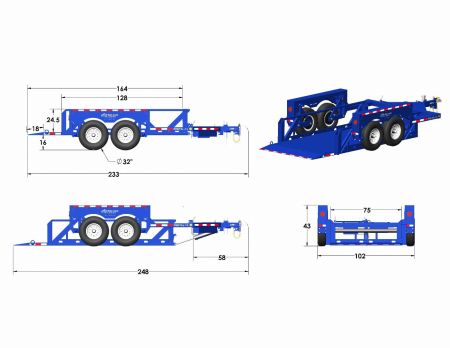 New Air-Tow Rental 14 Tandem Axle Utility Trailer