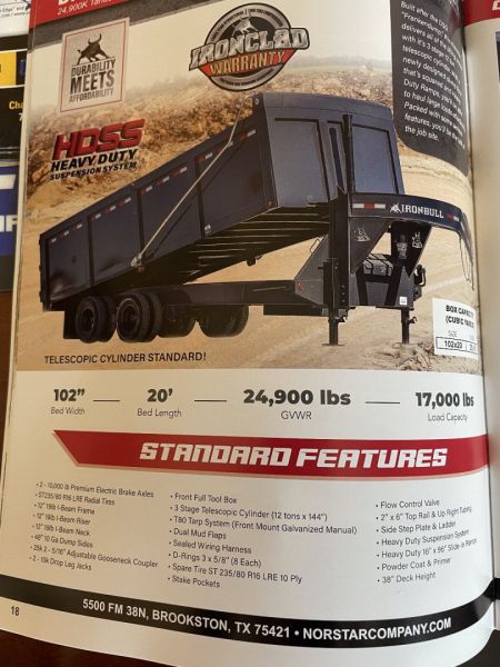 New 2027 Iron Bull HD Dump Trailer