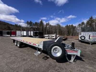 New 2026 Triumph galvanized 102x24 full power tilt deckover/12'' I-Beam/ Hydro Jacks & spare tire- 20k GVW