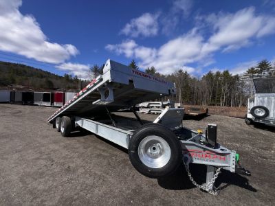 New 2026 Triumph galvanized 102x24 full power tilt deckover/12'' I-Beam/ Hydro Jacks & spare tire- 20k GVW