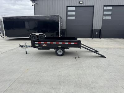New NEW 2026 H&H 4.5x8 Homeowner Dump trailer Hook on with Auto, Mower, ATV or UTV