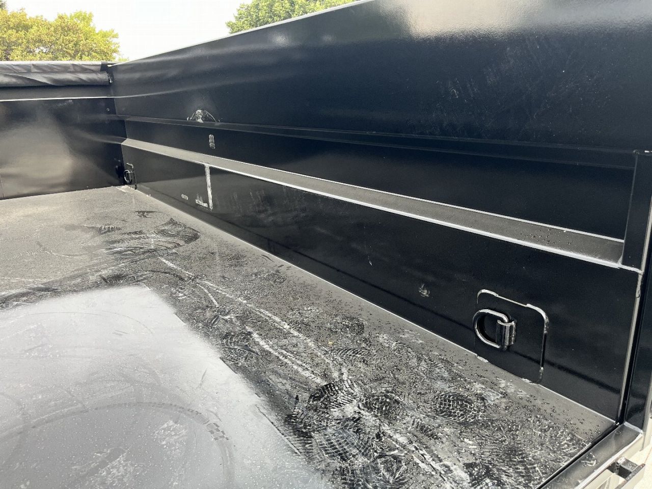 New NEW 2025 Southland 14ft Hydraulic Jack HIGH SIDE Low Profile Dump Trailer 2-7000 lb axles = 14K with Ramps and TARP