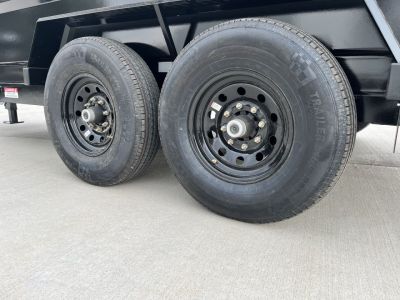 New NEW 2025 Southland 14ft Hydraulic Jack HIGH SIDE Low Profile Dump Trailer 2-7000 lb axles = 14K with Ramps and TARP