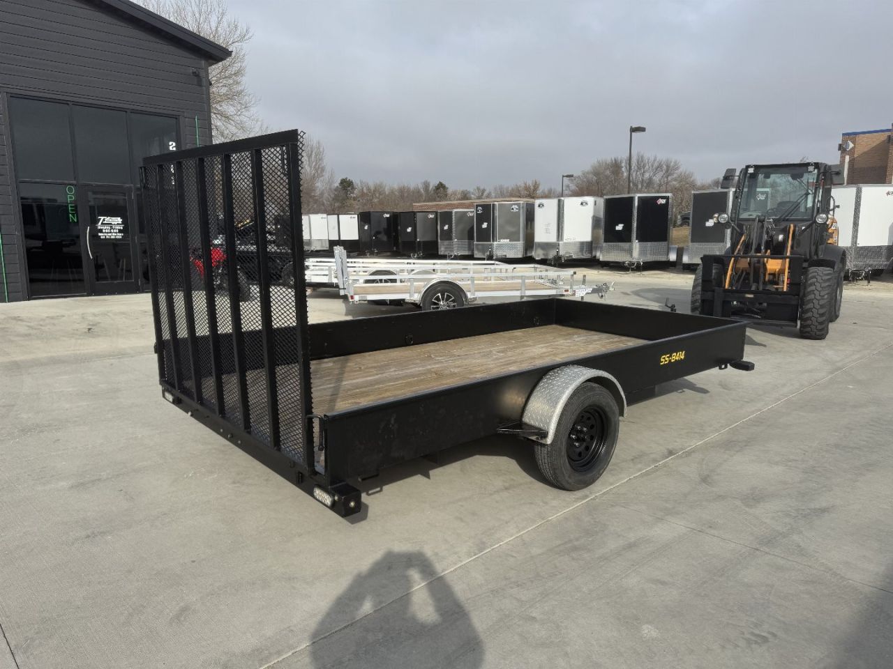 Used 2018 DooLittle 84x14' Utility trailer with steel sides, tool box