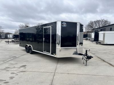New 2025 Bighorn R&M 8.5x24 + 2’V Nose Rear Ramp Enclosed Cargo Trailer Car Hauler