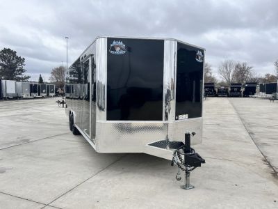 New 2025 Bighorn R&M 8.5x24 + 2’V Nose Rear Ramp Enclosed Cargo Trailer Car Hauler