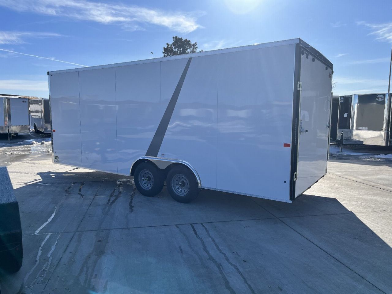 New NEW 2026 AERO 8.5x20 +2’V, 7’ TALL, QUALITY Enclosed Rear Ramp Car Hauler Cargo Trailer