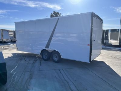 New NEW 2026 AERO 8.5x20 +2’V, 7’ TALL, QUALITY Enclosed Rear Ramp Car Hauler Cargo Trailer