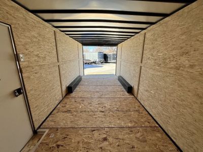 New NEW 2026 AERO 8.5x20 +2’V, 7’ TALL, QUALITY Enclosed Rear Ramp Car Hauler Cargo Trailer