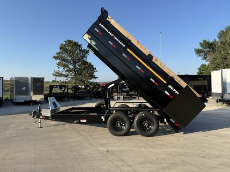 New NEW 2026 Southland 14ft Low Profile HIGH SIDE Dump Trailer 2-7000 lb axles = 14K with Ramps and TARP