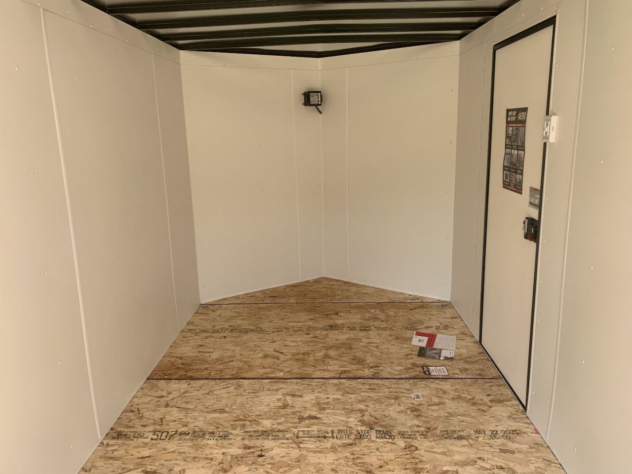 New 2025 AERO 7x16 +2 V BLACKOUT Edition QUALITY Enclosed WHITE Interior Rear Ramp Cargo Trailer