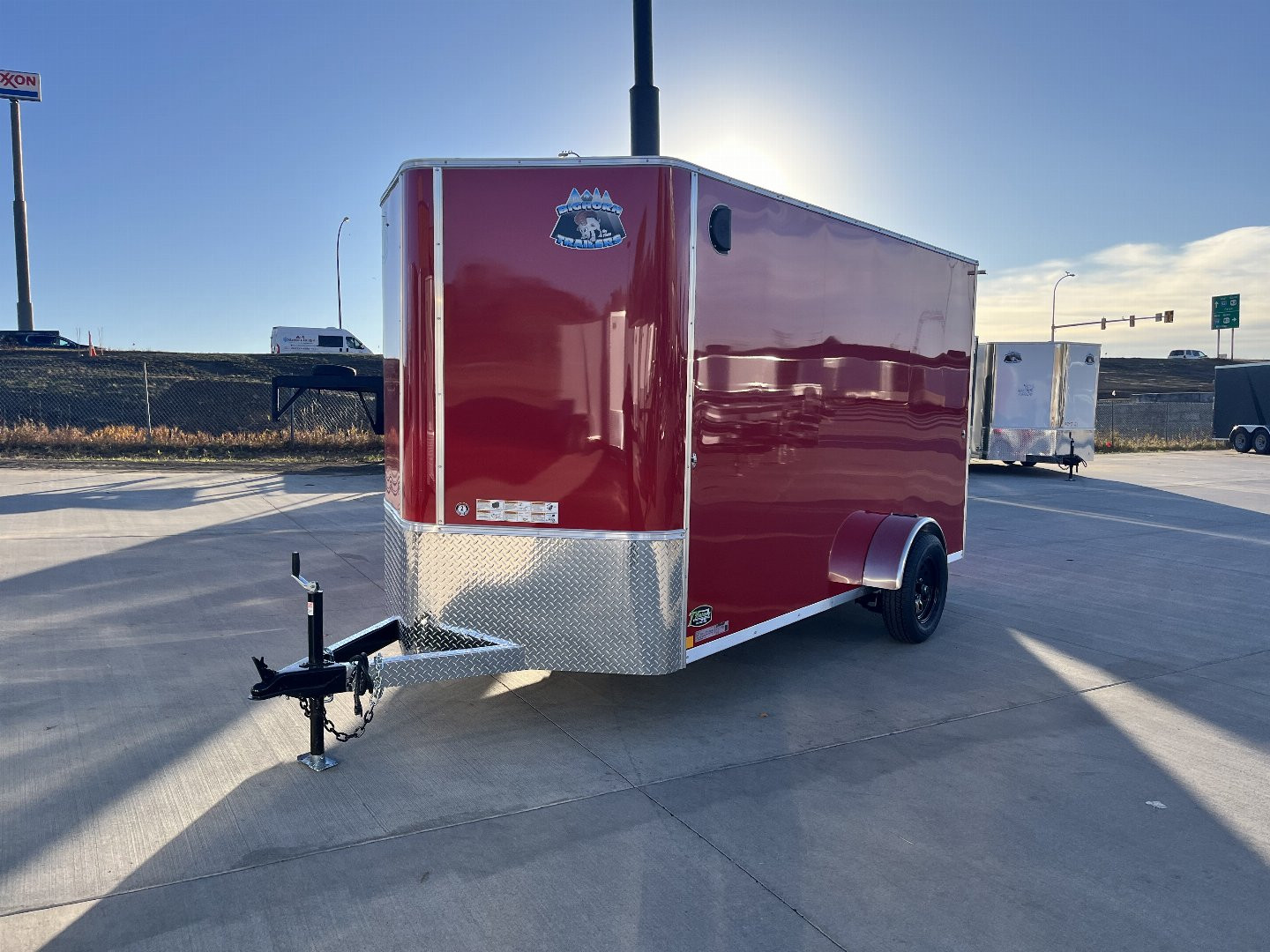 New 2027 Bighorn R&M 6x12 + 2V 6 inches Taller 78” Enclosed Rear Ramp Cargo Trailer