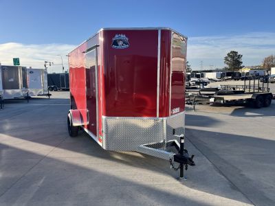 New 2027 Bighorn R&M 6x12 + 2V 6 inches Taller 78” Enclosed Rear Ramp Cargo Trailer