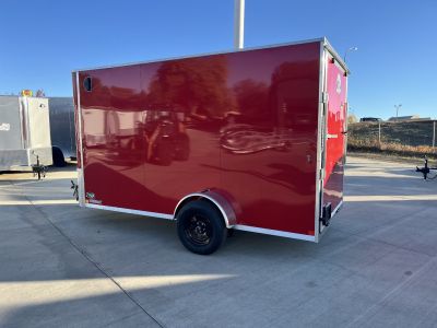 New 2027 Bighorn R&M 6x12 + 2V 6 inches Taller 78” Enclosed Rear Ramp Cargo Trailer