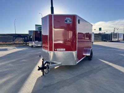 New 2027 Bighorn R&M 6x12 + 2V 6 inches Taller 78” Enclosed Rear Ramp Cargo Trailer