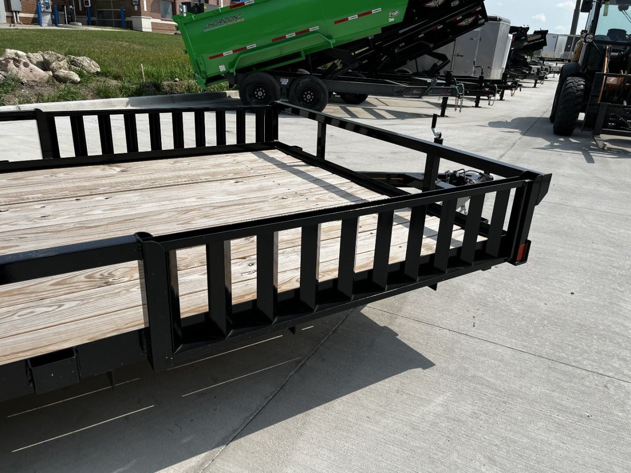 New SUPER PRICE NEW 2024 H&H 82x14 STEEL ATV/UTV Utility Trailer with ATV Side RAMPS