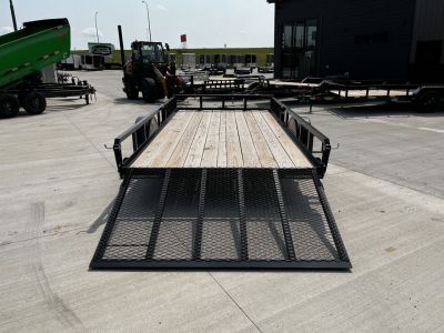 New SUPER PRICE NEW 2024 H&H 82x14 STEEL ATV/UTV Utility Trailer with ATV Side RAMPS
