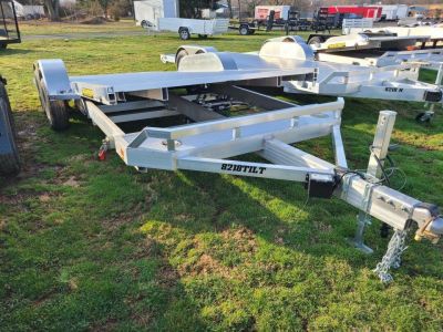 New 2027 Aluma 8218TILT-TA-EL-RTD Tilt Hauler Car / Racing Trailer FALL CLEARANCE IN STOCK ONLY