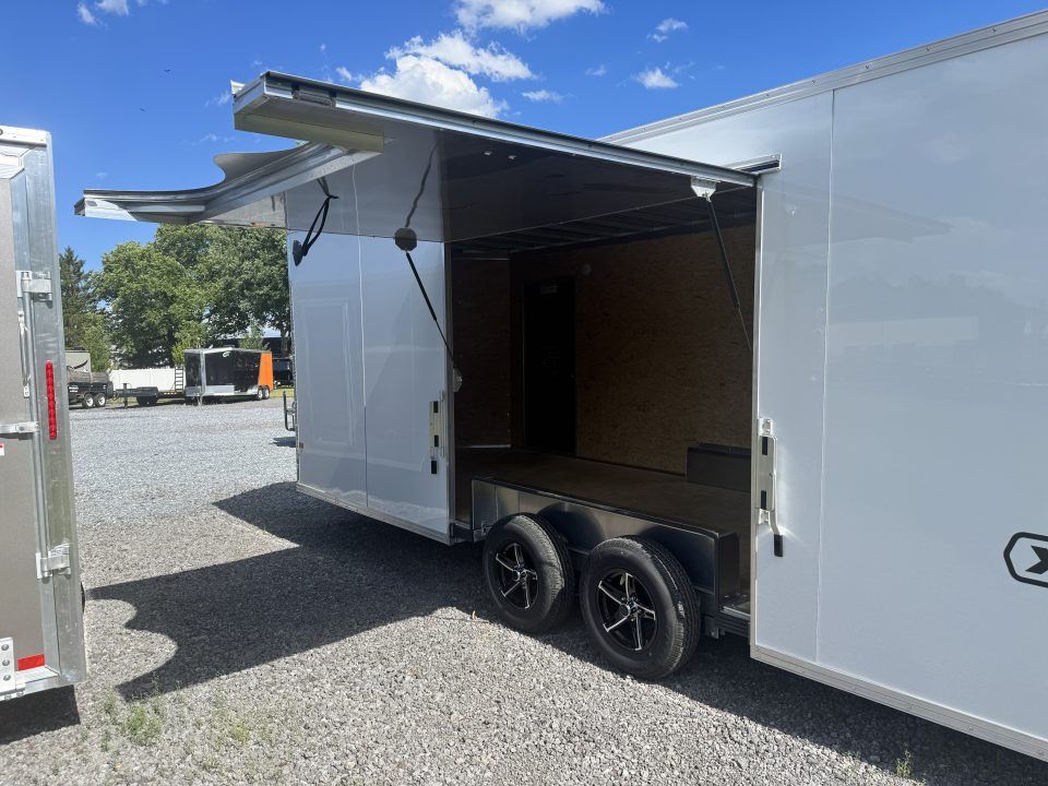 New 2026 E-Z Hauler EZEC8.5X20CH XLT PRO Car Hauler ELITE ESCAPE DOOR 7 FOOT 1 INCH INTERIOR HEIGHT .080 POLYCORE SIDES FREE ALUMINUM WHEEL UPGRADE SALE ON NOW