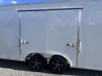 New 2026 E-Z Hauler EZEC8.5X20CH XLT PRO Car Hauler ELITE ESCAPE DOOR 7 FOOT 1 INCH INTERIOR HEIGHT .080 POLYCORE SIDES FREE ALUMINUM WHEEL UPGRADE SALE ON NOW