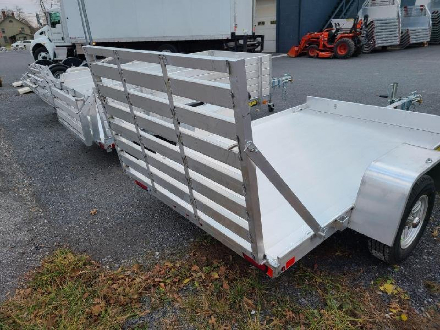 New 2027 Aluma 638S-TG One Piece Gate Utility Trailer ONE FOOT SOLID SIDES, ALUMINUM WHEELS, FALL CLEARANCE IN STOCK ONLY