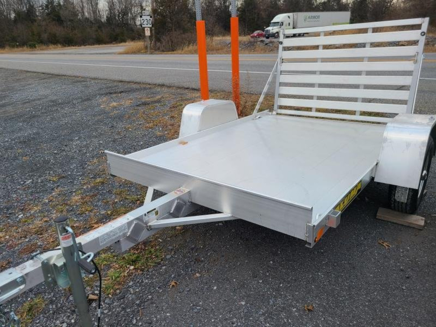New 2027 Aluma 638S-TG One Piece Gate Utility Trailer ONE FOOT SOLID SIDES, ALUMINUM WHEELS, FALL CLEARANCE IN STOCK ONLY